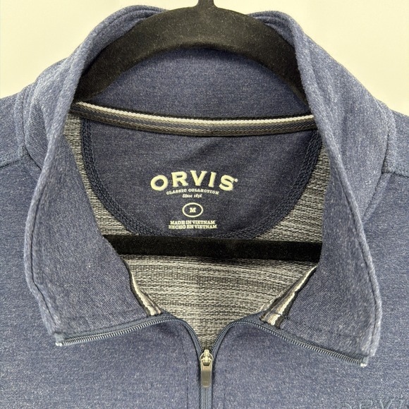 Orvis Men's Size. Md Blue 1/4 Zip Pullover Hiking Fishing Golf Gorpcore - Picture 2 of 9